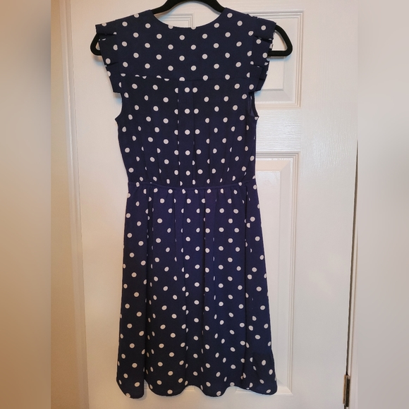 Blue and white polka dot dress - Picture 4 of 4